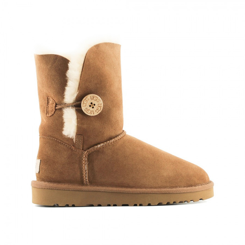 Детские Угги UGG Kids Bailey Button II Chestnut