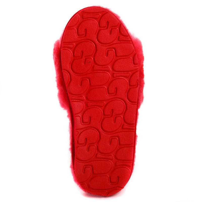 Женские тапочки UGG Fluff Slide Slippers Watermelon Red