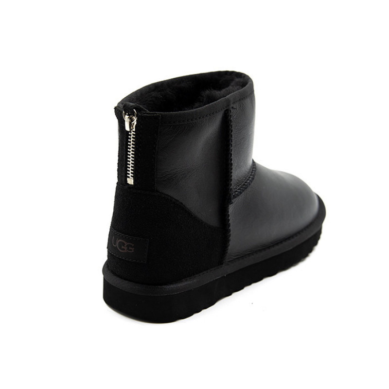 Мужские Угги UGG Mens Classic Mini Zip Metallic Black