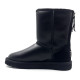 Женские Угги UGG Classic Short Zip Metallic Black