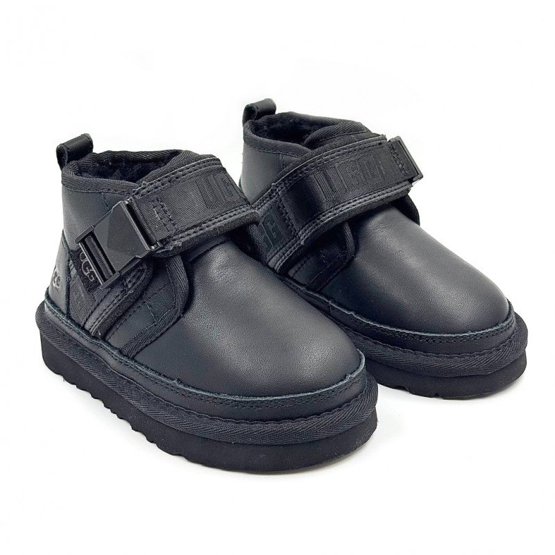 Детские Ботинки UGG Kids Neumel Snapback Leather Black
