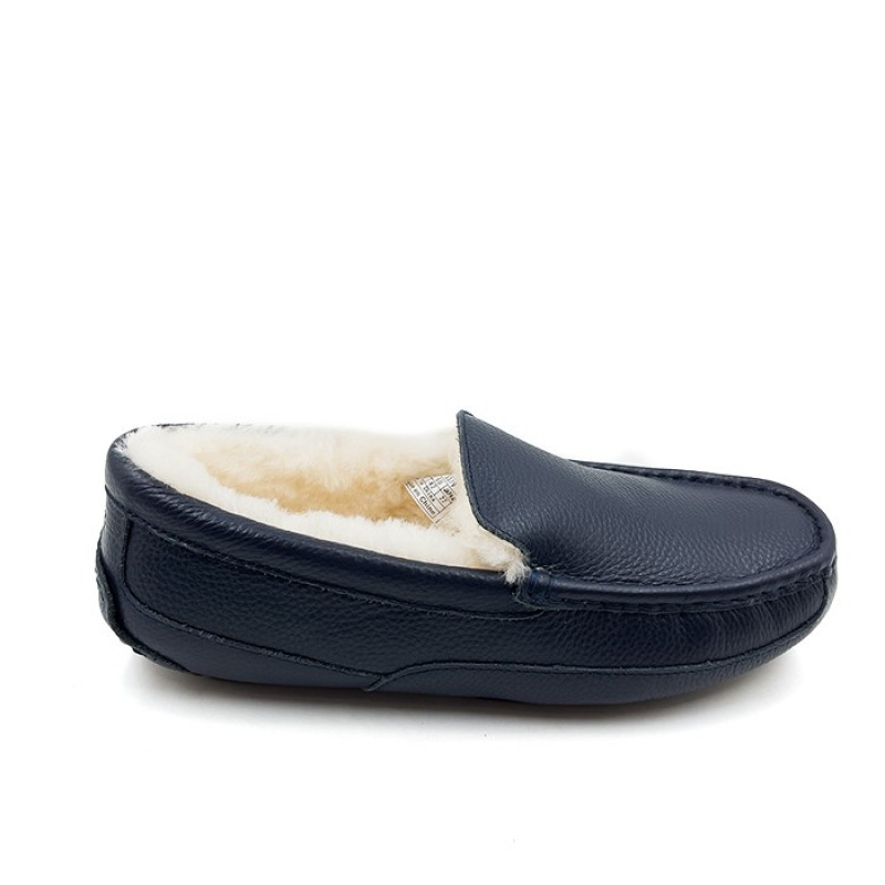 Мужские мокасины UGG Mens Ascot Leather Navy