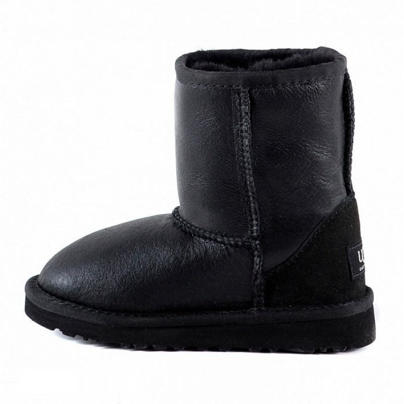 Детские Угги UGG Kids Classic Short Metallic Black