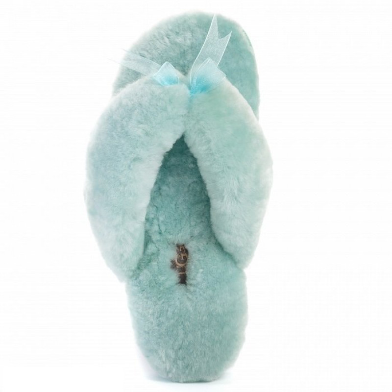 Женские тапочки UGG Fluff Flip Flop II Lake Blue