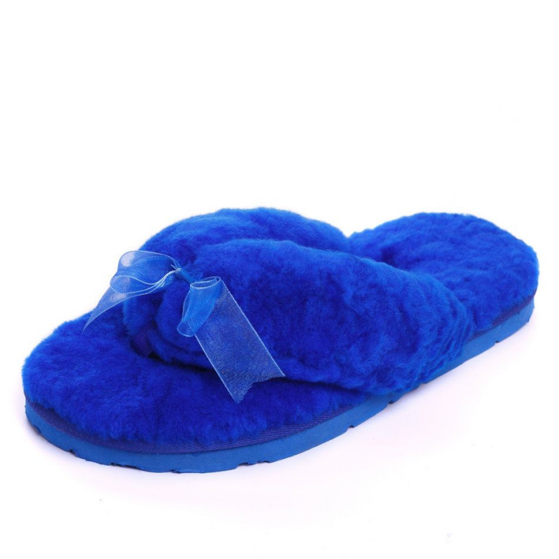 Женские тапочки UGG Fluff Flip Flop II Blue