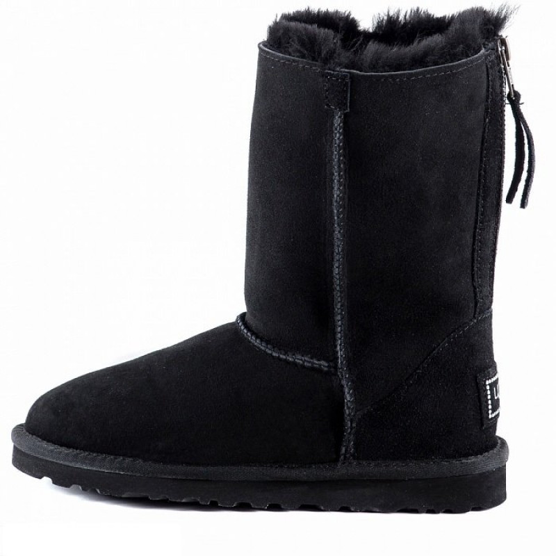 Женские Угги UGG Classic Short Zip Black