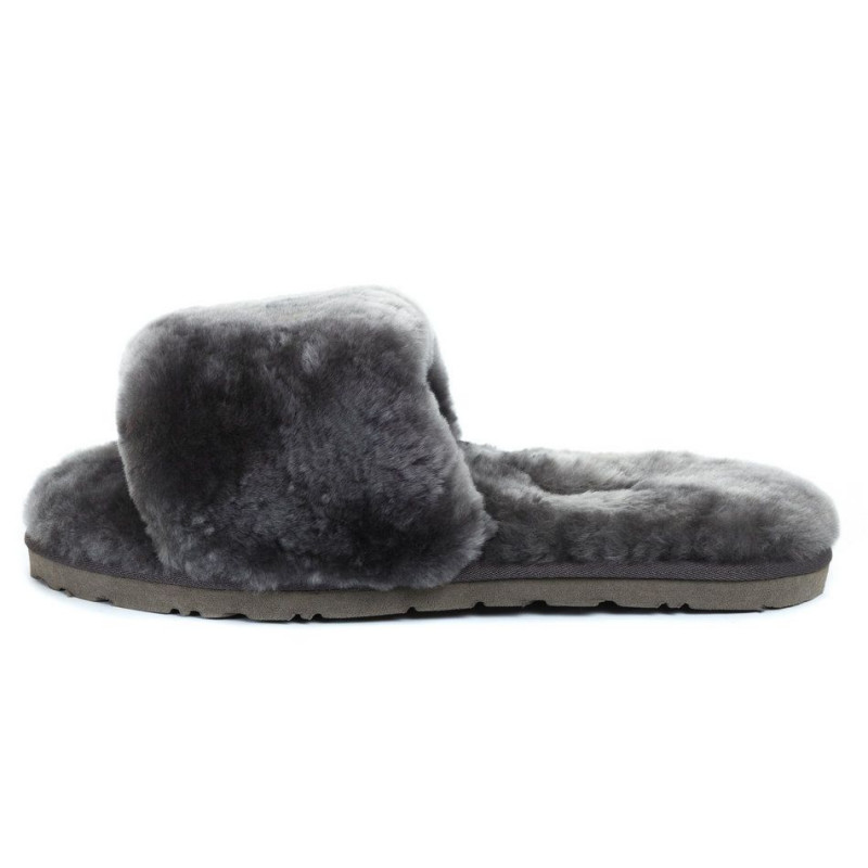 Женские тапочки UGG Fluff Slide Slippers Grey