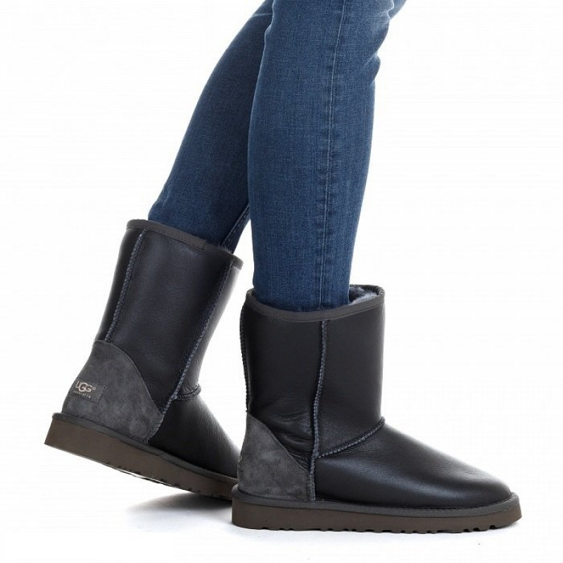 Женские Угги UGG Classic Short Metallic Grey