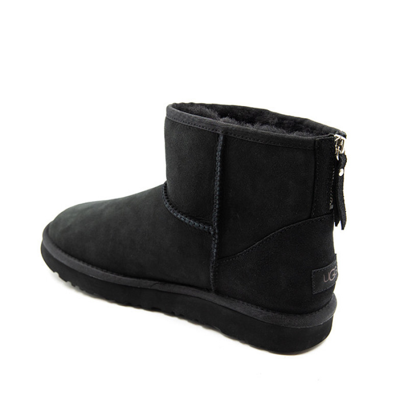 Мужские Угги UGG Mens Classic Mini Zip II Black
