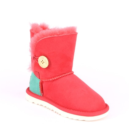 Угги UGG Kids Bailey Button Red/Green
