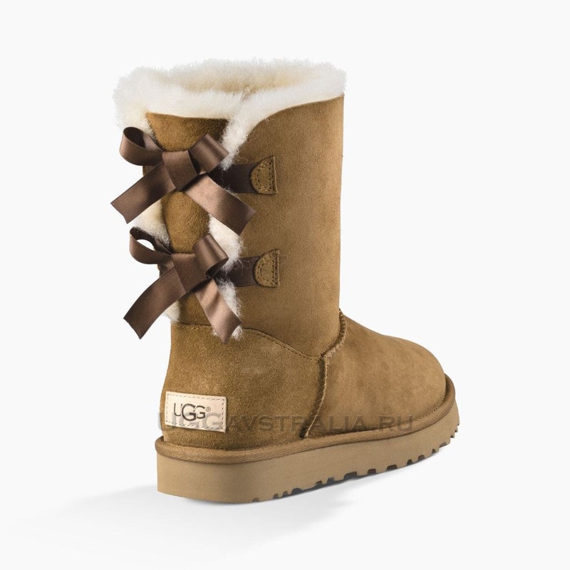 Ugg boots bailey bow hot sale chestnut