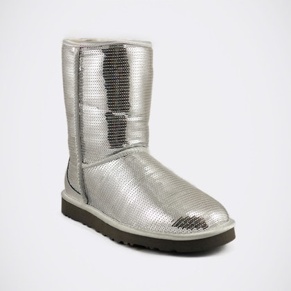 Угги UGG Classic Short Sparkles Silver