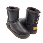 UGG Kids Classic Short Zip Metallic Chocolate